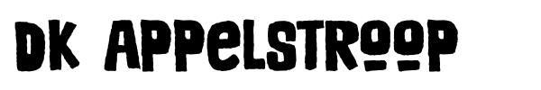 DK Appelstroop font preview
